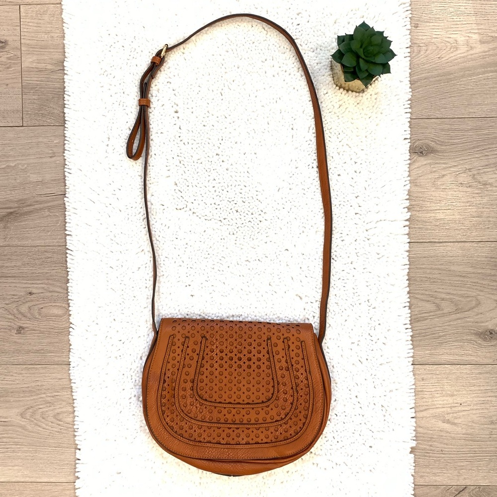 MMS BROWN TAN CROSSBODY SHOULDER BAG